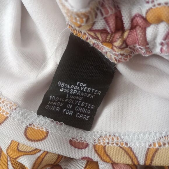 Y2K Funky Ruched Floral Micromesh Fairy Top - Picture 5 of 5